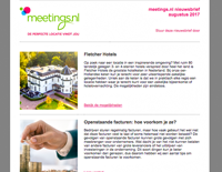 Meetings.nl nieuwsbrief augustus 2017