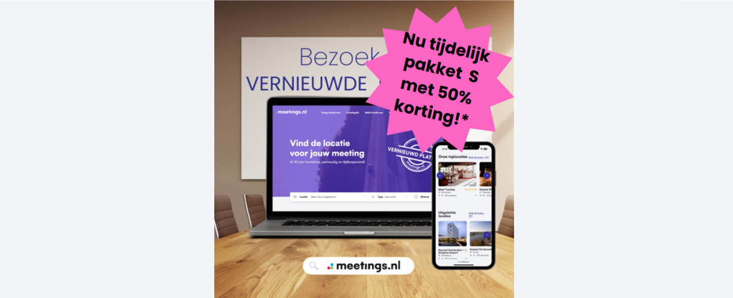 Actie! Tijdelijk 50% korting op pakket S! Actie! Tijdelijk 50% korting op pakket S!